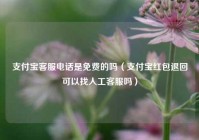 支付宝客服电话是免费的吗（支付宝红包退回可以找人工客服吗）